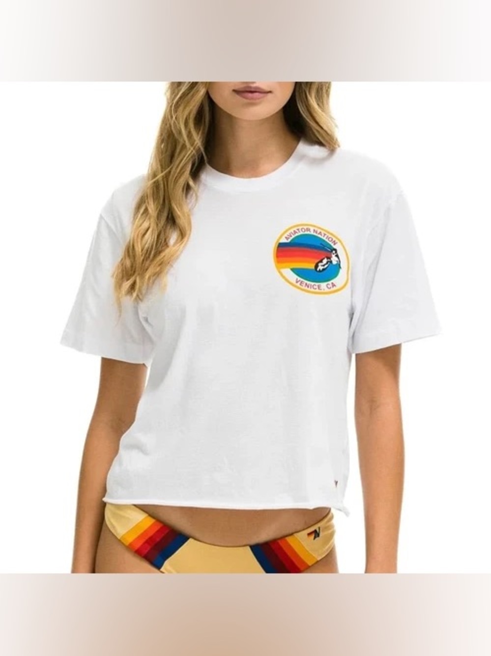 Aviator Nation Small Logo Boyfriend Tee